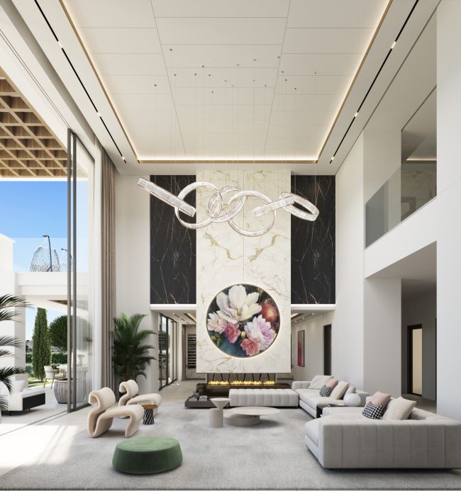 Brand nya projekt av en modern / modern villa i Los Flamingos Golf