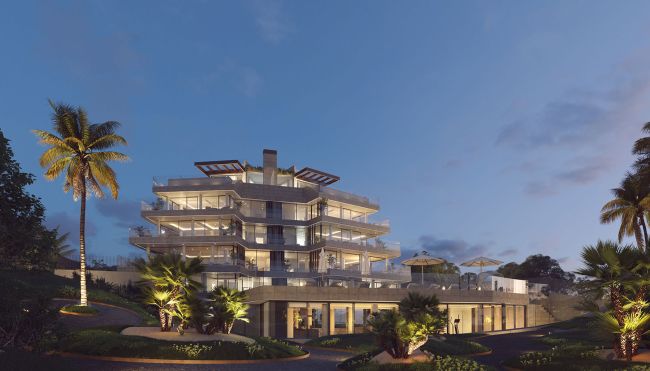 Fantastisk kompleks som sitter i nærheten av sentrum og drar nytte av en av Esteponas siste tilgjengelige prime beachfront steder