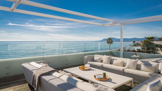 Spectacular South-East Facing Beachfront Villa with Direct Sea Access in Costabella, Marbella