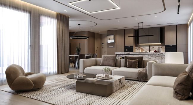 Elegant 3-bedroom residence near Marbella with 270° sea views, two terraces, jacuzzi, and premium smart home features.