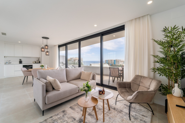Great New Sea View Apartment  in EL Higueron with TL