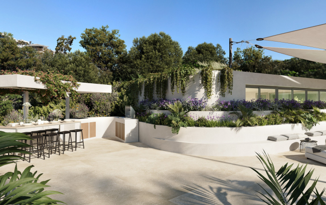 Designprojekt ett stenkast från stranden i Torremuelle, Benalmadena