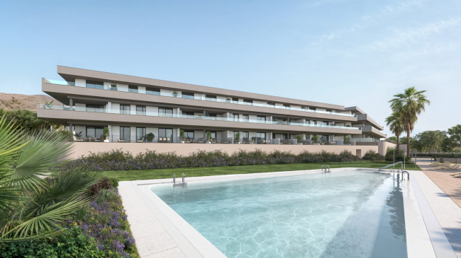 Contemporary homes next to golf and close to sea
