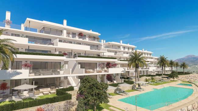 Moderna lägenheter och takvåningar i det prestigefyllda Finca Cortesín