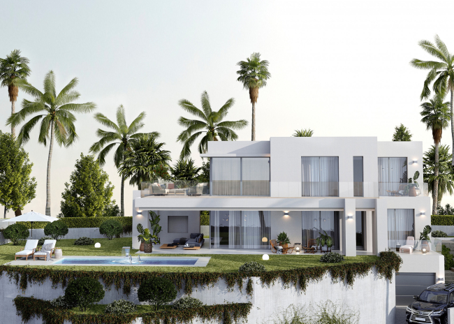 Elegant villas with modern design and stunning views