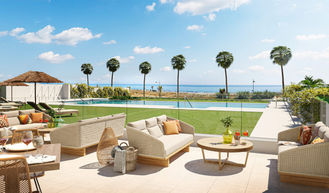 2 and 3 bedrooms beachfront apartments in Torre del mar