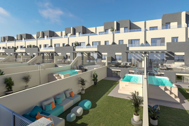 12 beachside townhouses with private pools