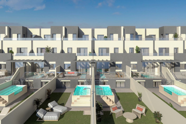 12 beachside townhouses with private pools